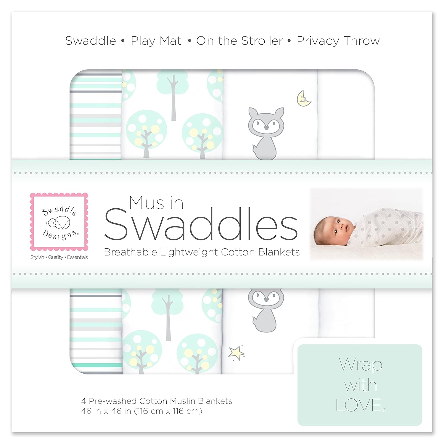swaddledesigns cotton muslin swaddle blankets