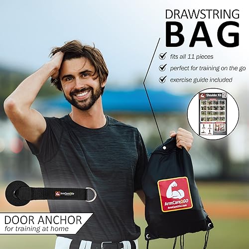ArmCare2Go Baseball Bands for Pitching- 11 Piece Shoulder Baseball
