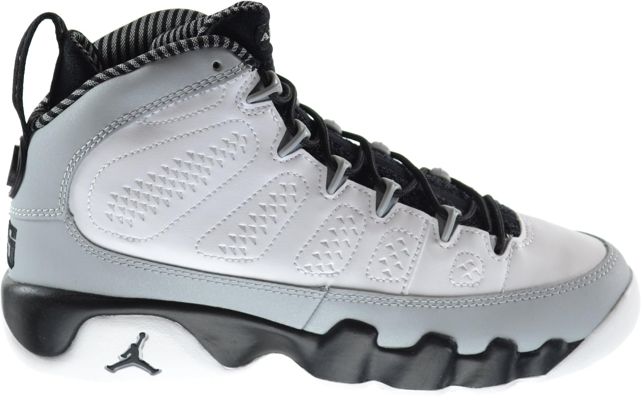 Air 9 Retro Birmingham Barons (GS) Big Kids Basketball Shoes White/Black-Wolf Grey 302359-116 (7 M US)