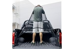 Cargo Net for Pickup Truck Bed, Trucks Cargo Net Mesh Organizer, 4'x4' Stretch to 7'x7' Highly Elastic Truck Bed Net for Camp