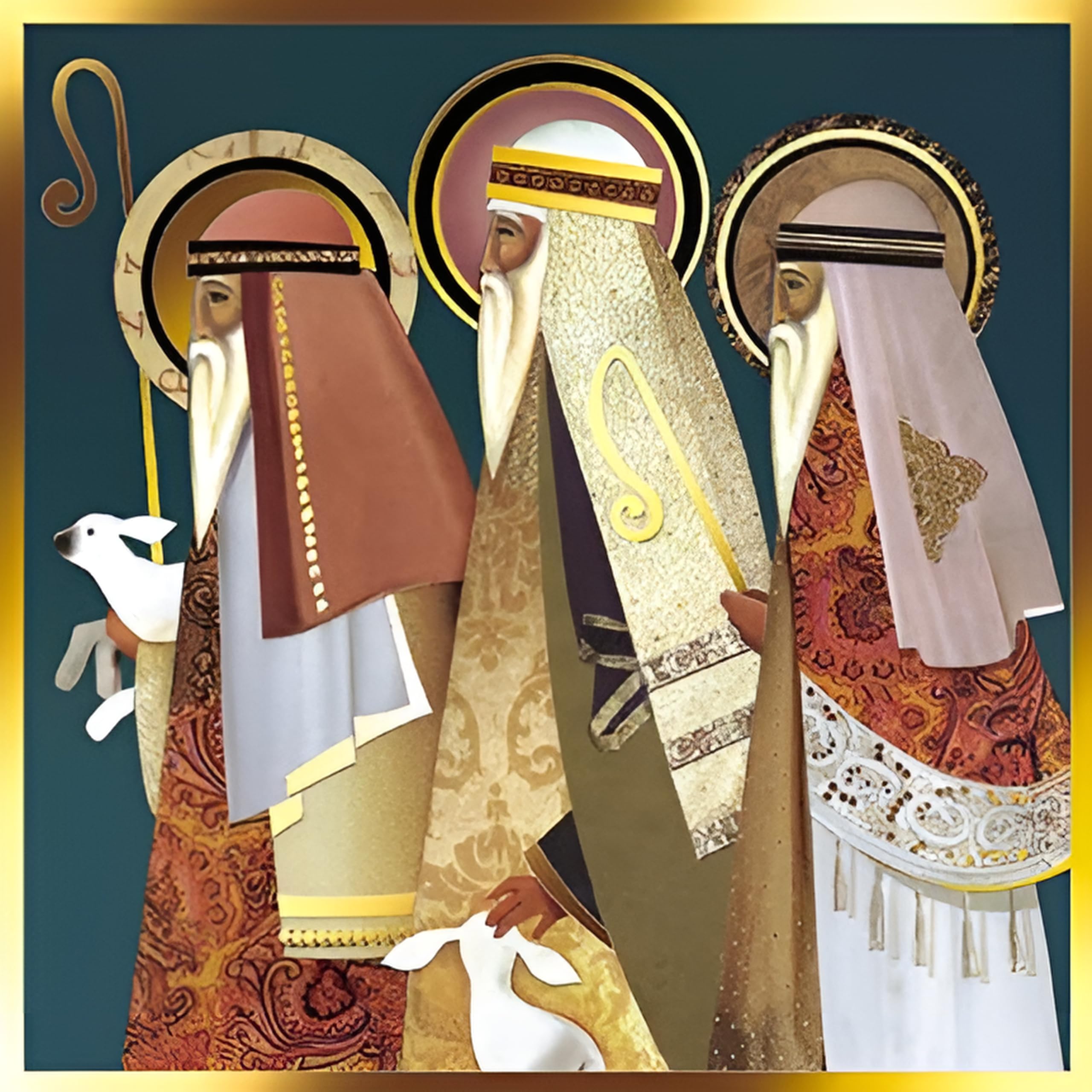 GBCC Christmas Cards Pack of 16 - Religious Designs with Metallic Gold Foil - Eco-Friendly Xmas Cards with Envelopes