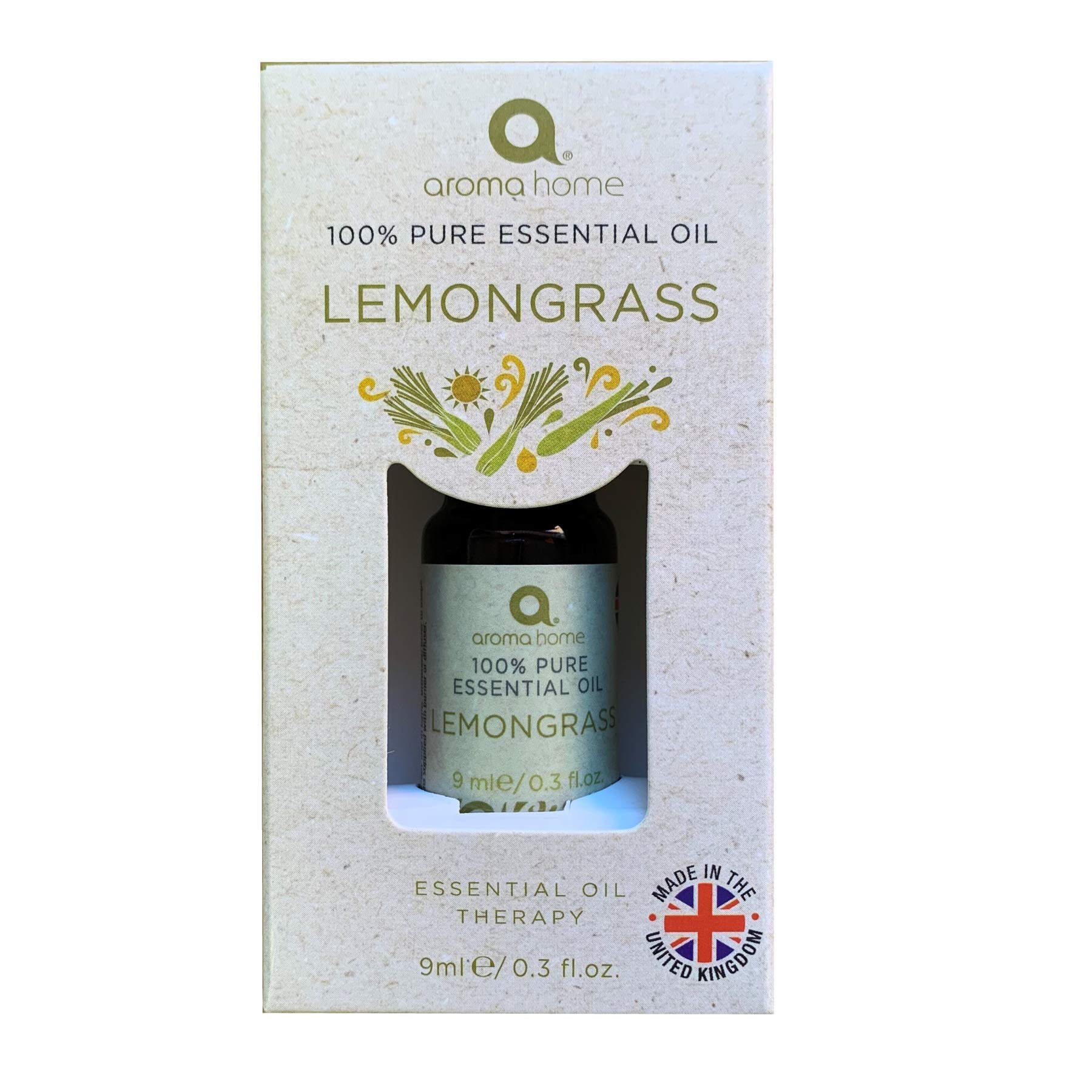 Aroma Home Lemongrass Pure Essential Oil, 9ml