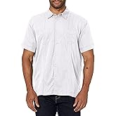 Cubavera Men's Two-Pocket Double Pintuck Short Sleeve Button-Down Shirt