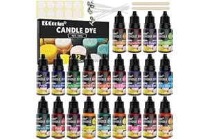 ERCORART Candle Dye - 22 Colors for Soy, Beeswax, Gel, Palm Wax - 10ml