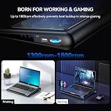 TECKNET Laptop Cooling Pad 12-16 inch Dual 110mm Fans Ergonomic Stand view 3