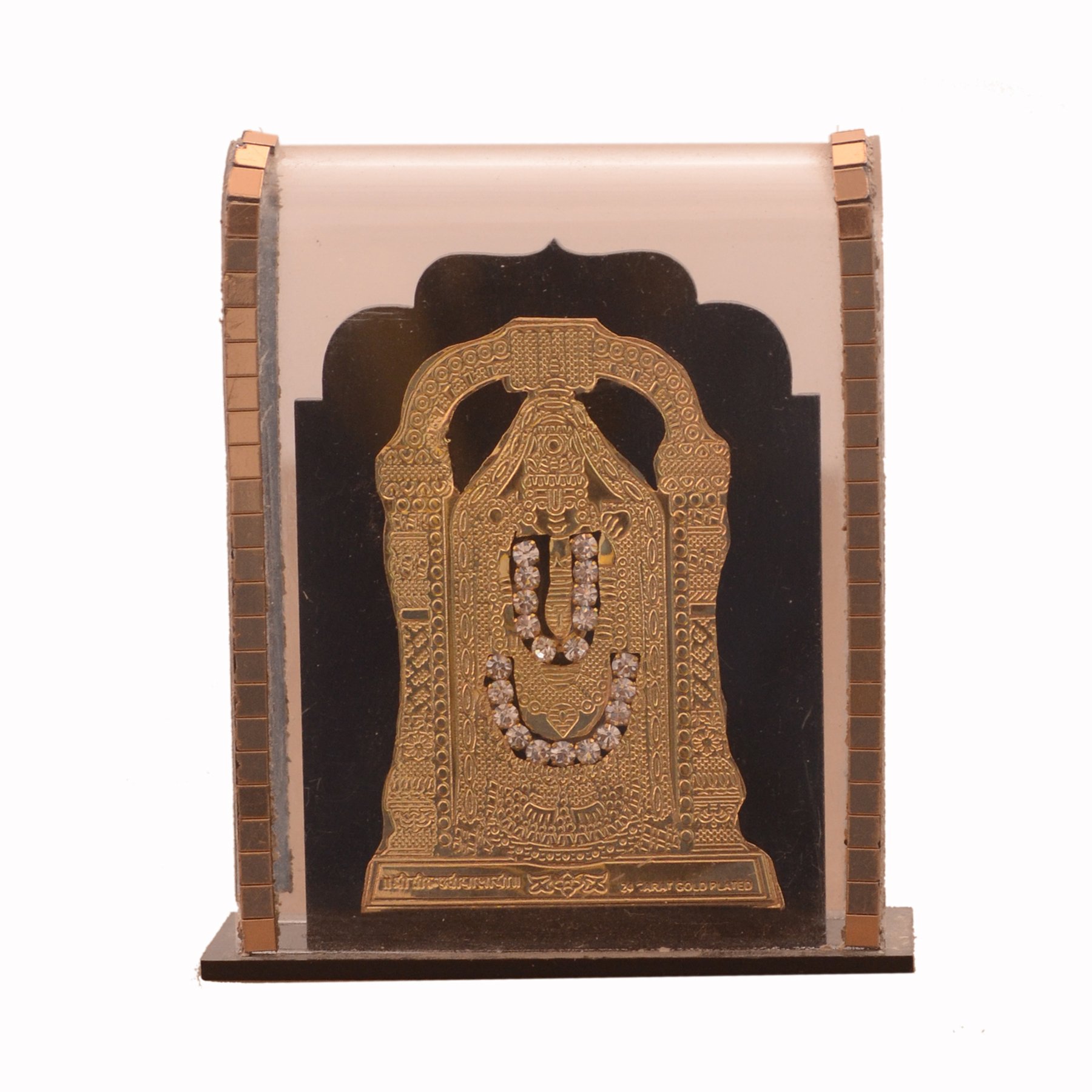Purpledip Hindu Religious God Thirupathi Balaji Miniature Statue Idol For Home Temple, Shop Counter/Shelf, Or Office Table (11026)