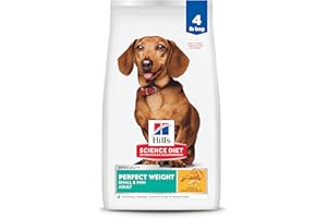 Hill's Science Diet Perfect Weight, Adult 1-6, Small & Mini Breeds Weight Management Support, Dry Dog Food, Chicken Recipe, 4 lb Bag