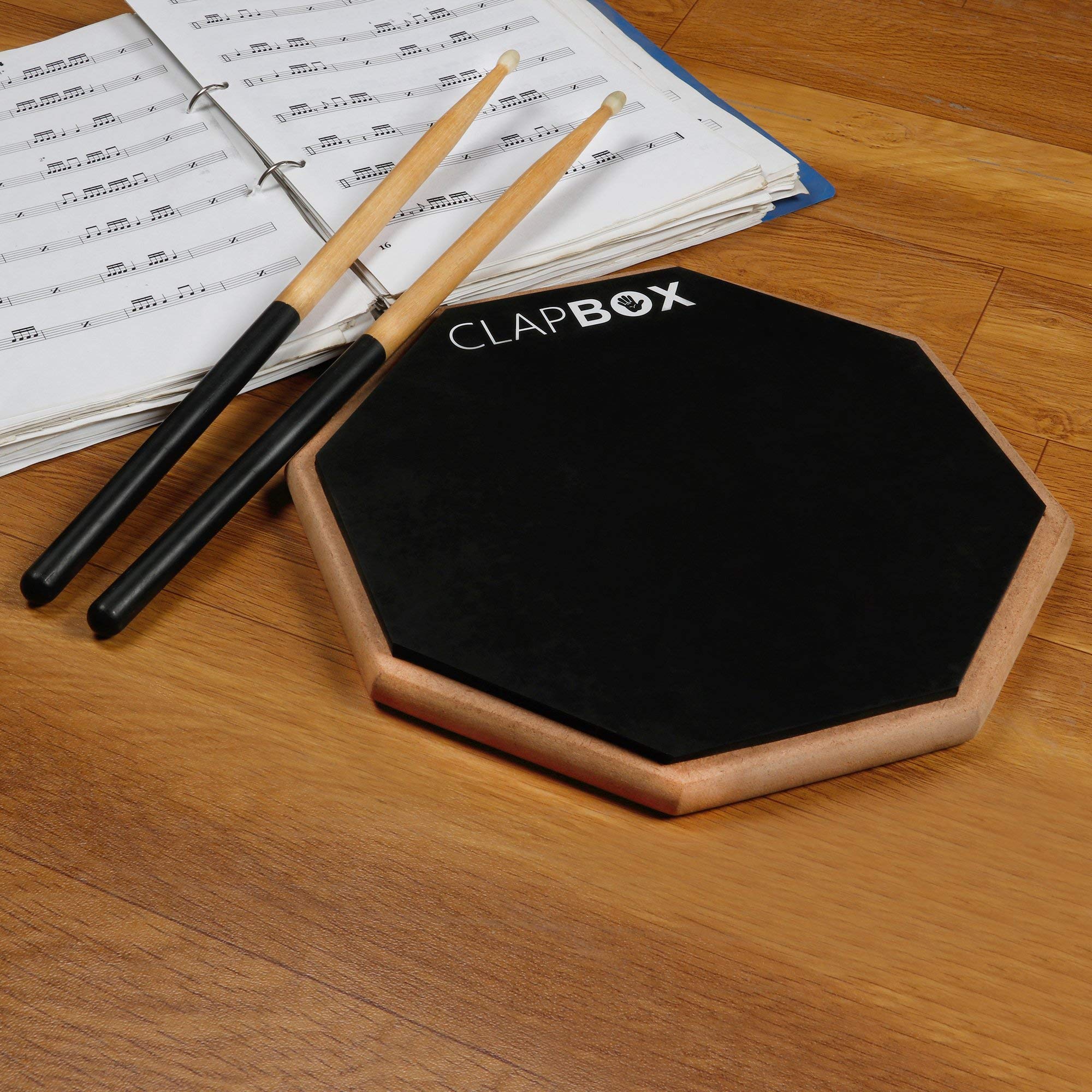 Clapbox Drum Practice Pad 12 inches, Black (Practice pad only) Buy