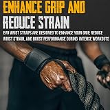 EVO Fitness 18 Inch Deep Black Wrist Wraps with Thumb Loop Pair view 5