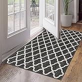 SHACOS Large Door Mats 36"x59" Indoor Washable Rug Non Slip Water Absorbent Entryway Rug Doormat Foyer Floor Mat for Home Garage Kitchen, Black