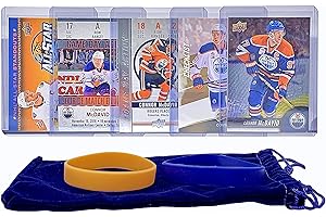 Edmonton Oilers Connor McDavid (5) Assorted Hockey Cards Bundle - Ages 3-12, 3 Count, Classic Style, Unisex, English