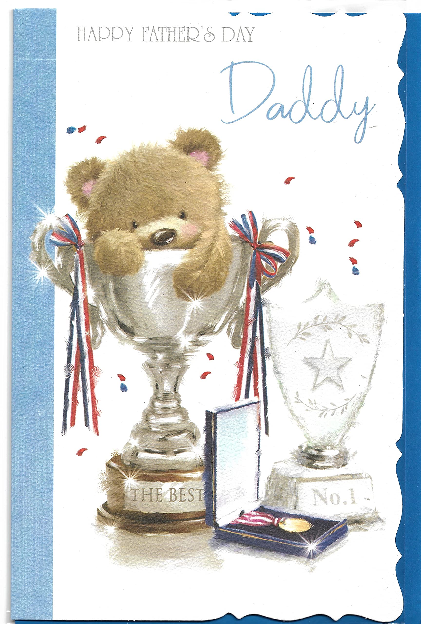 Fathers Day Card for Daddy 17 x 27 Cm Large Card Happy Father's Day Daddy The Best