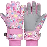 American Trends Winter Gloves for Kids Waterproof Boys Girls Cute Snow Ski Gloves Toddler Snowboarding Gloves Windproof