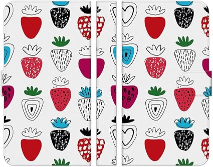 Amazon Co Jp Ruuu Google Pixel 4a 手帳型 スマートフォン スマホ ケース カバー 北欧 いちご柄 フルーツ 手書き 落書き風 いちご カラフル 北欧柄 北欧テイスト テキスタイル きれい 家電 カメラ