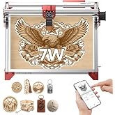 Artilume A4 Laser Engraver 7000mW Laser Cutter Engraving Machine with App | High Accuracy Laser Engraver,400x400mm Larger Working Area for Personalized Gifts Business Cards Wood Leather Acrylic