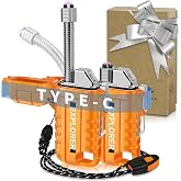 Lafagiet USB C Rechargeable Lighter, 360&deg; Flexible Neck, Wind &amp; Water Proof, Electric Arc Lighters for Candle, Camping