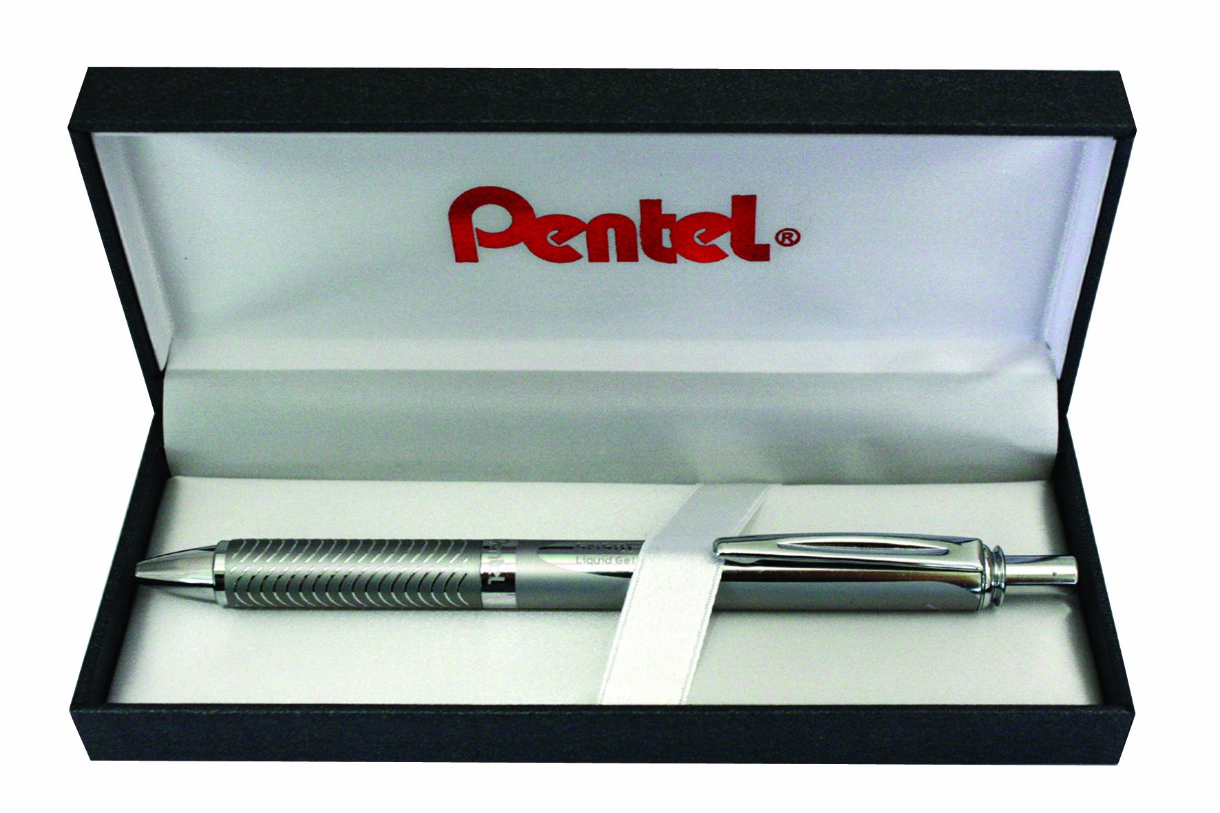 Pentel BL407P-BOX EnerGel Liquid-Gel-Roller Sterling with Silver Case, Stroke Width 0.35 mm, Ball Diameter 0.7 mm, Black — image 1