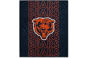 Pegasus Sports Officially Licensed NFL Echo Team Wordmark Plush Throw Blanket, 60" x 70"