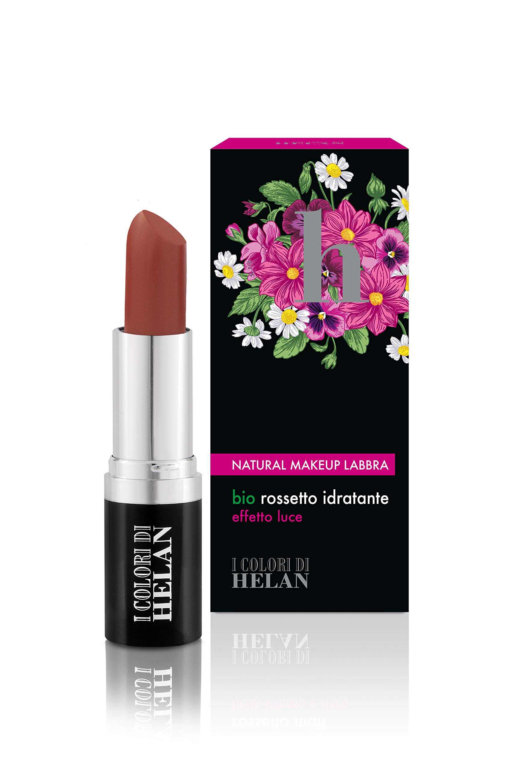 Helan I Colori - Moisturising Vegan Lipstick for Your Makeup with Softening & Emollient Properties - Long Lasting Lipstick with Creamy & Shiny Texture, Gifts for Women - Made in Italy, Hazelnut, 4 ml