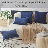 Home Brilliant Navy Cushion Covers 60x60 cm Set of 2 — Velvet Finish view 2