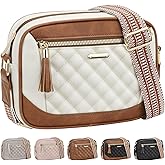 Tenot Vegan Leather Crossbody Purses for Women, Quilted Crossbody Bags for Women Travel Shoulder Handbags