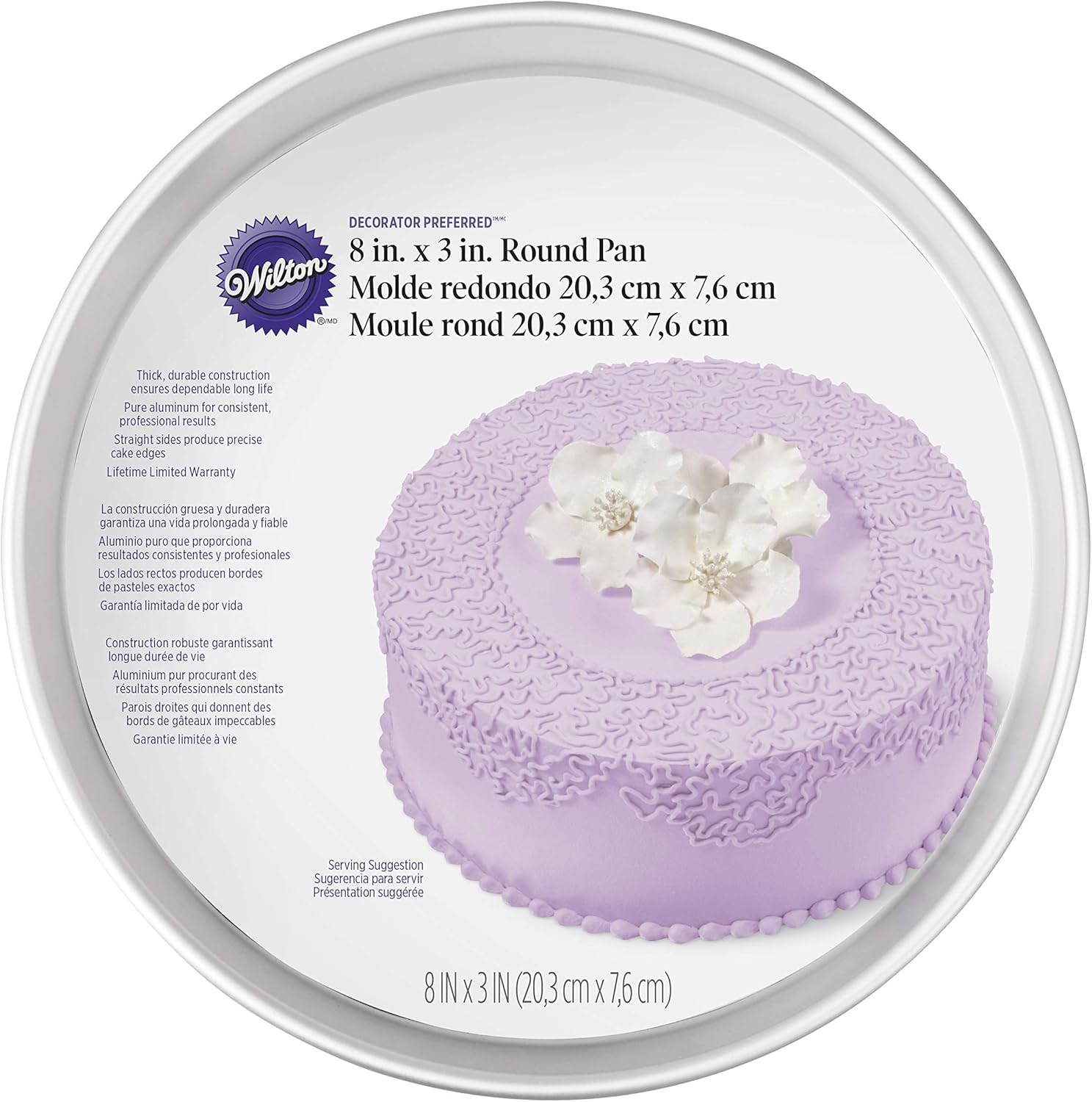 Wilton Aluminum Round Cake Pan, 8 x 