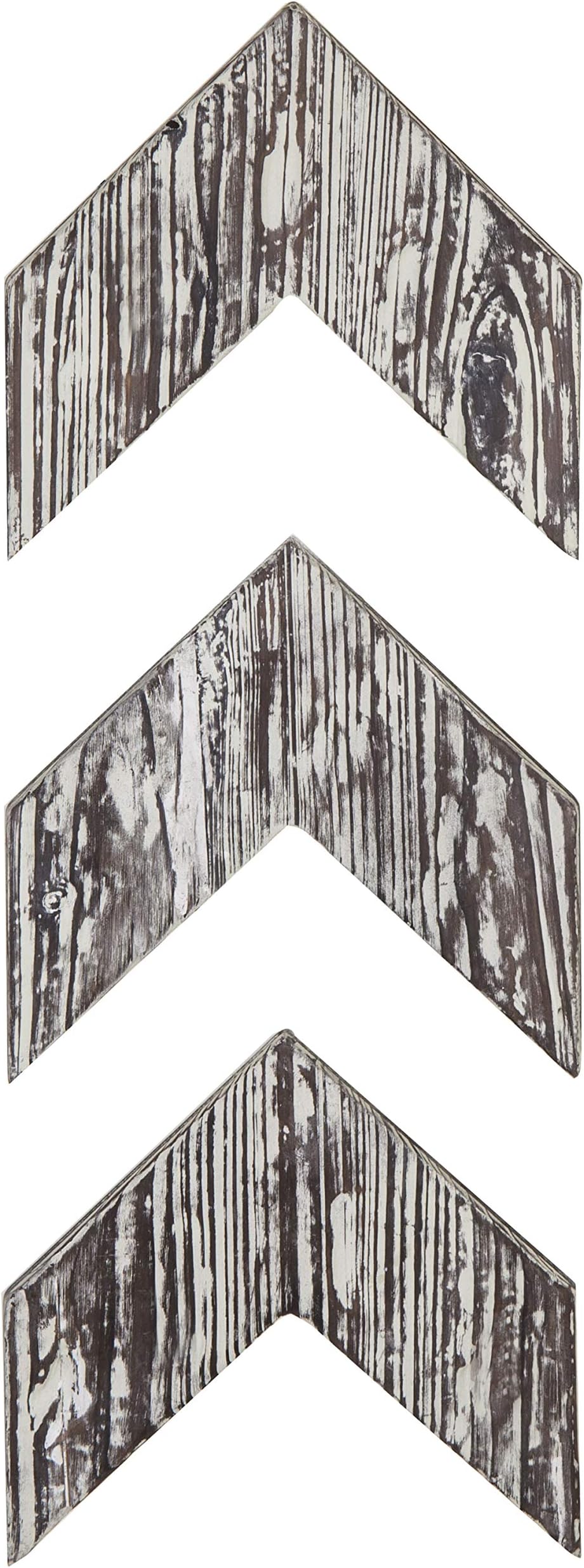 MyGift Wall-Mounted Decorative Torched Wood Arrowhead Chevrons Wall Decor, Set of 3