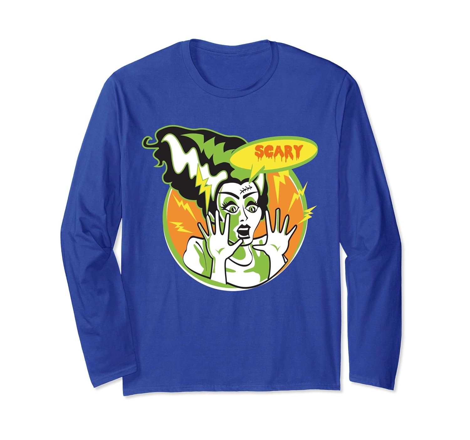 Scary Happy Halloween Long Sleeve T-shirt- TPT