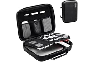 ProCase Hard Travel Electronic Organizer Case for MacBook Power Adapter Chargers Cables Power Bank Apple Magic Mouse Apple Pencil USB Flash Disk SD Card Small Portable Accessories Bag
