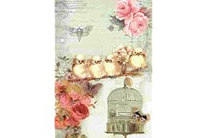 Mesartdecoupage Self-Adhesive Rice Paper for Decoupage - Animal Patterned Decorative Sheets - DIY Crafting, Scrapbooking, Home Decor - Peel and Stick, No Glue Needed - Vintage, Elegant, Romantic