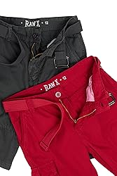 Raw X Boys Cargo Shorts 8-18 | 100% Cotton Belted