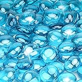 Stanbroil 10-Pound Fire Glass Beads - 1/2 inch Luster Fire Glass Drops for Fireplace Fire Pit | Gas Log Sets | Landscaping | Fish Tank, Caribbean Blue Luster