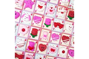 Pinkiwine 48 PCS Valentines Cards with Mochi Squishy Toys Squishies for Kids School Class Classroom Valentines Day Gifts Prizes Party Favors