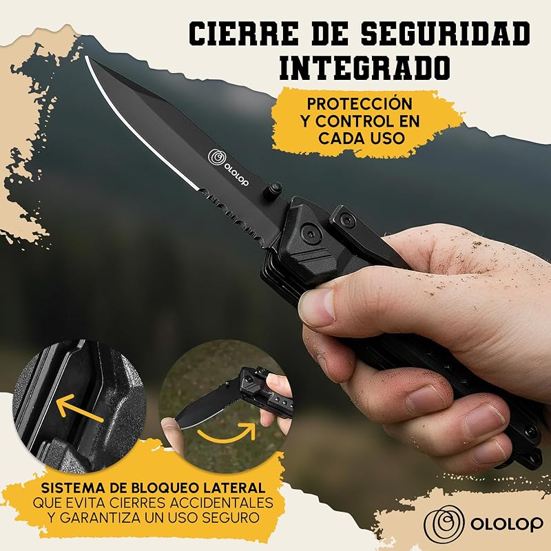 ® Navaja multiusos 23 en 1, incluye cuchillo de supervivencia