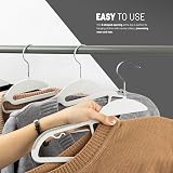 KEPLIN 30-Pack Non-Slip Hangers with 360° Swivel Slimline Space Saver White view 5