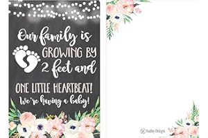 HADLEY DESIGNS 25 Pregnancy Announcement Card Set, We're Expecting Baby Surprise Having Birth Reveal Only Best Friends Get Promoted To Auntie Aunt Uncle Grandpa Grandma Grandparent Sister Brother Family Dad Mom