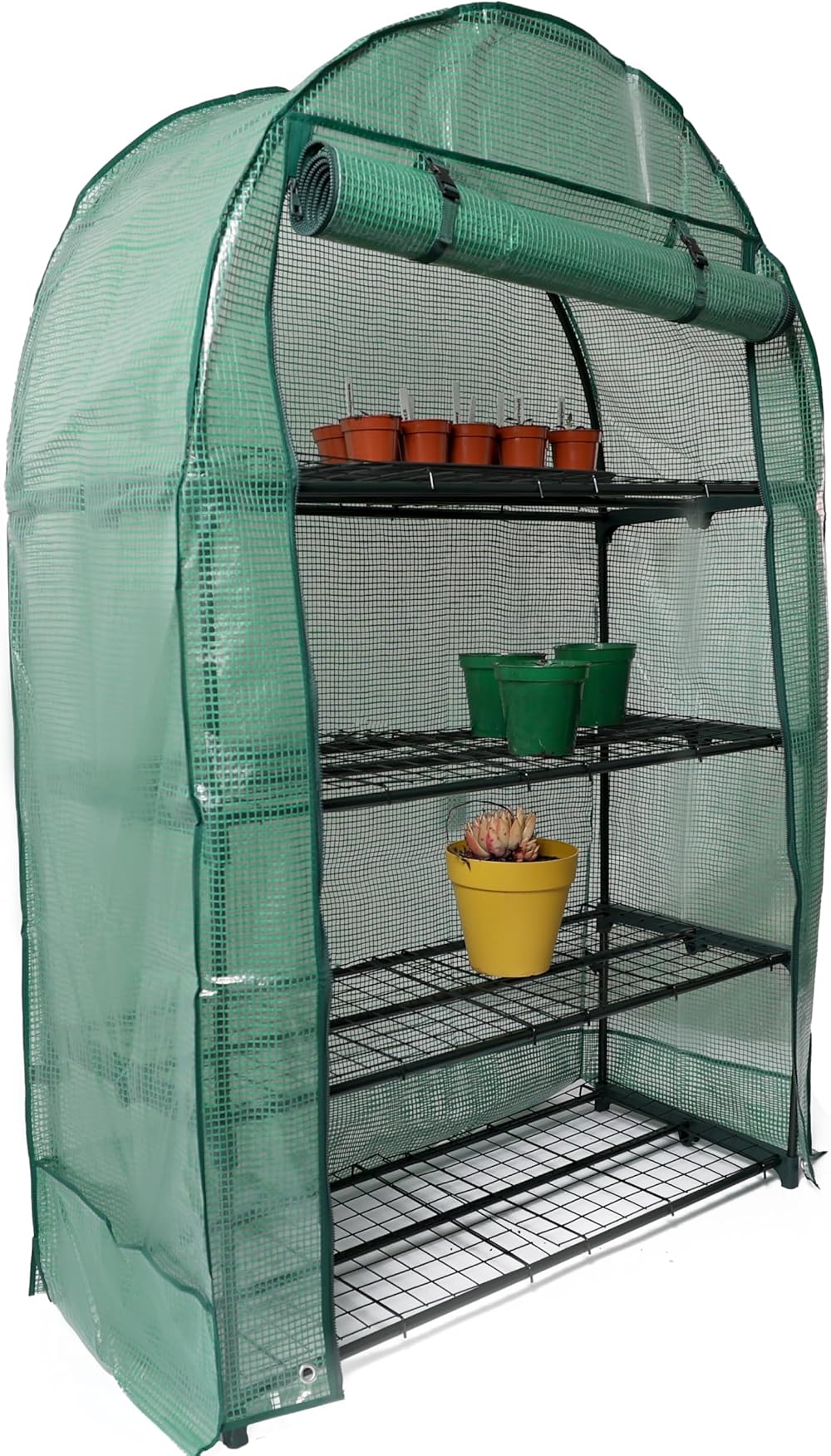 DIVCHI 4 Tier Greenhouse with Frame and Cover Outdoor Patio Garden
