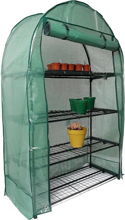 DIVCHI 4 Tier Greenhouse with Frame and Cover Outdoor Patio Garden