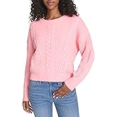 Tommy Hilfiger Womens Solid Cable Crewneck Bobbi Pullover Sweater