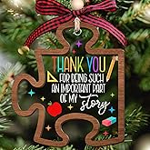 SUCHAGIFT Teacher Ornament - Teacher Christmas Ornaments for Tree - Teachers Gifts for Women - Teachers Daycare Provider Christmas Ornaments 2025 - Teaching Gifts - Wood & Acrylic Ornament 2025