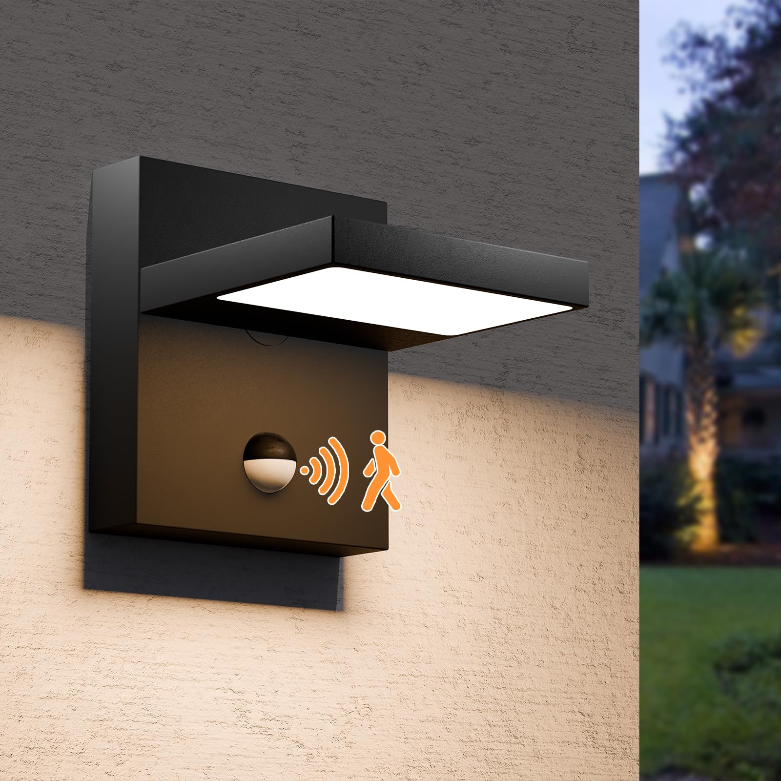 Photo 1 of Motion Sensor Outdoor Light, 650 LM LED Security Lights Outside Waterproof with 270° Adjustable Head, IP65 Wall Lighting for Porch, Garage, Patio, Yard, Fence