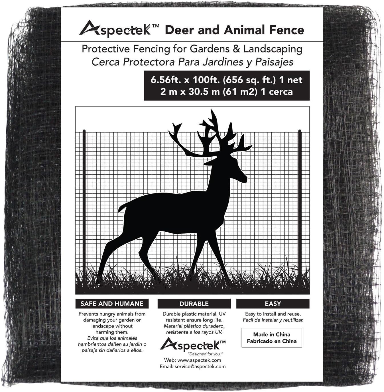 Aspectek Deer and Animal Fence Netting 7ft x 100ft