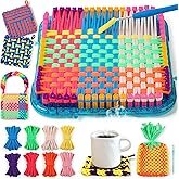 IQKidz Weaving Loom Kit Toys, DIY Arts and Crafts for Kids and Adults, Ideal Gifts for Girls Ages 5 6 7 8-12 13, Easy Potholder Loom Knitting Activity for Beginners, 224 Craft Loops