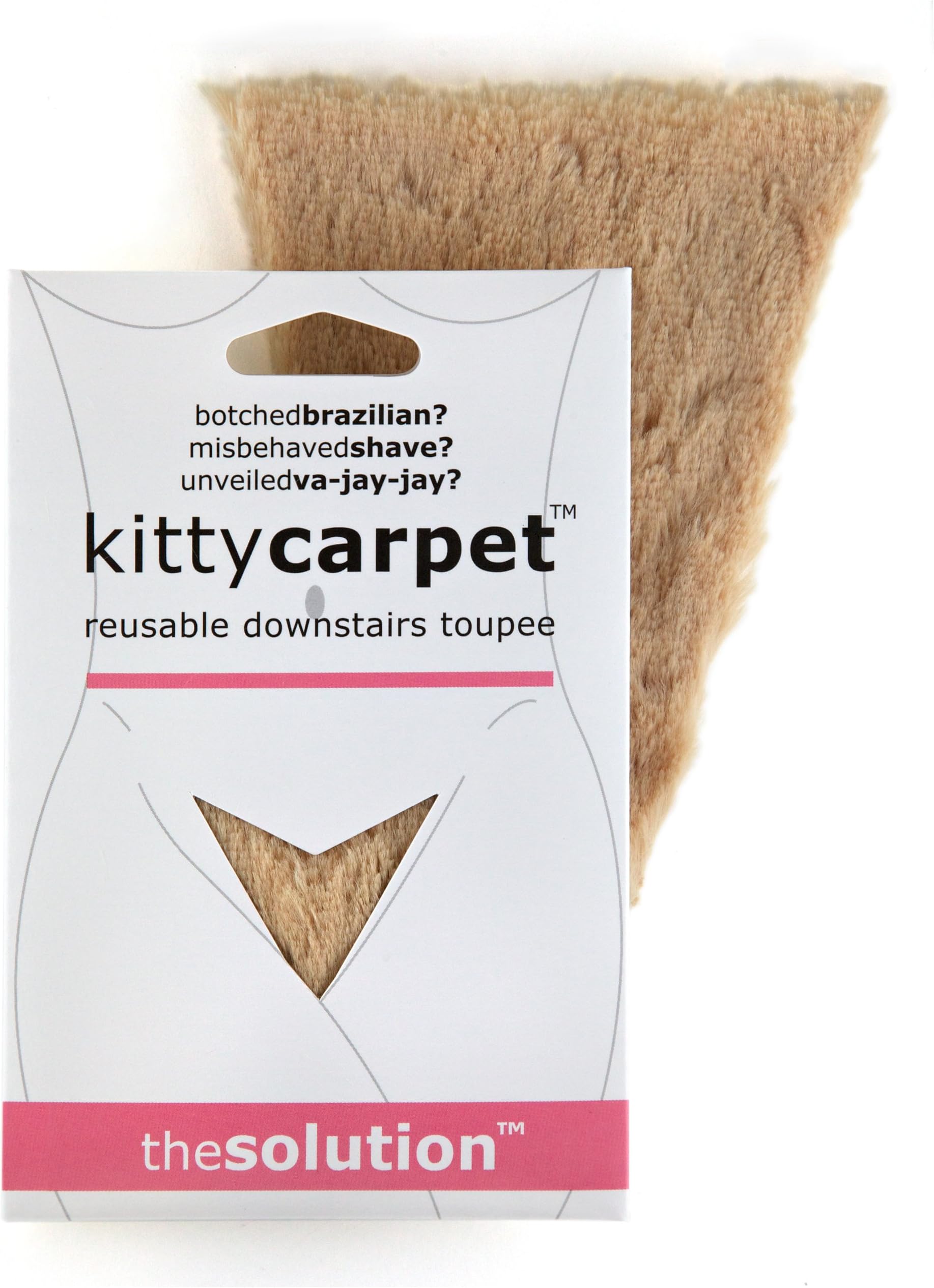 Women's Kitty Carpet Reusable Downstairs Toupee, Beige, One Size