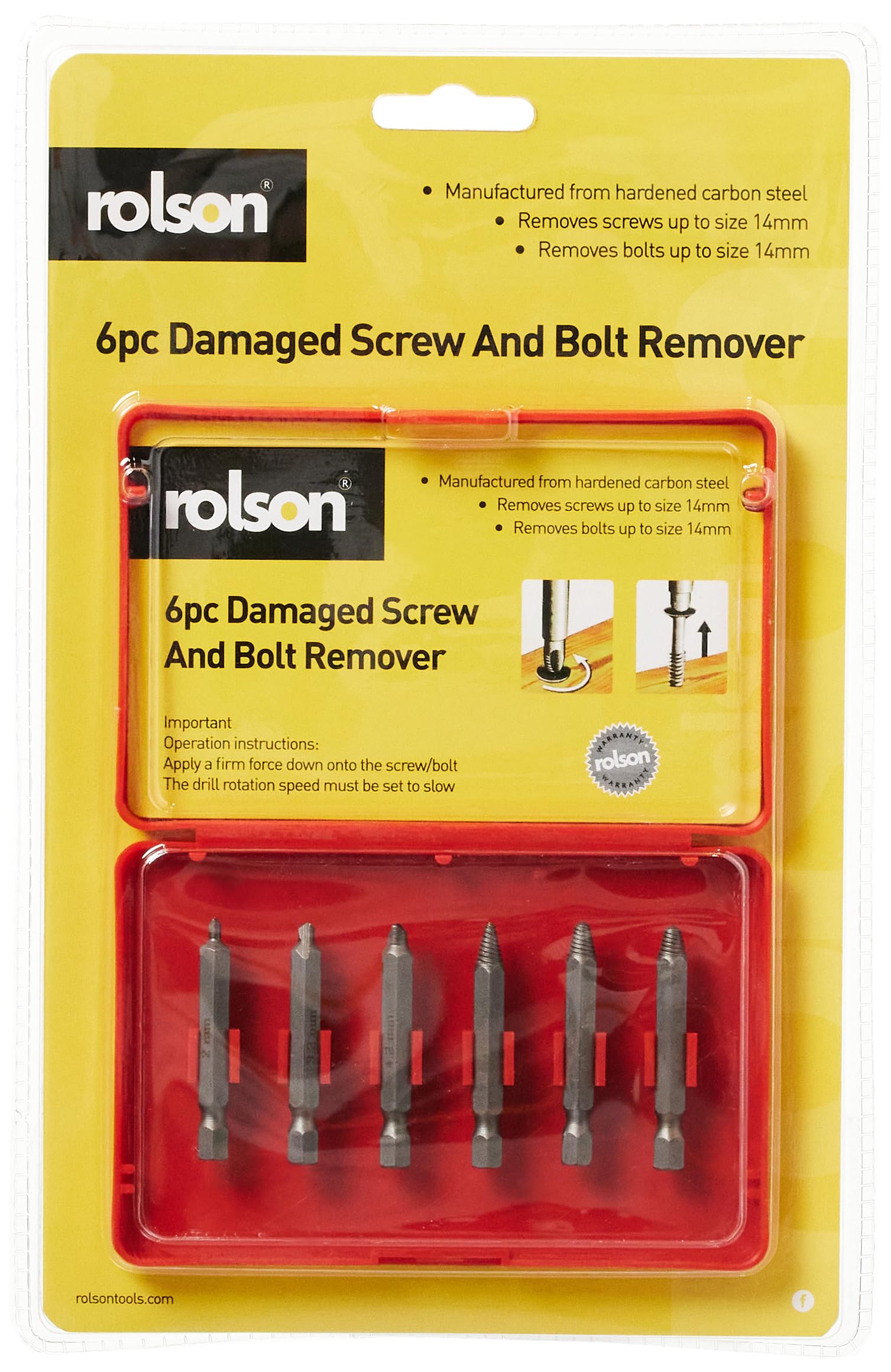 Rolson 289976 pc Damaged Screw & Bolt Remover