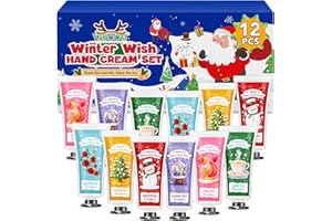 VISCOO 12 Pack Christmas Hand Cream Gift Set for Women, Mini Hand Lotion for Dry Cracked Hands Travel Size,Christmas Gifts in Bulk for Party Favors,Stocking Stuffers for Women Teen Girls Holiday Gifts