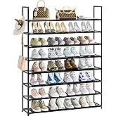 Shoe Rack 8 Tier Shoe Organizer Shoe Storage 32-40 Pairs Shoe Rack for Closet Shoe Rack Organizer Entryway Shoe Holder Space 