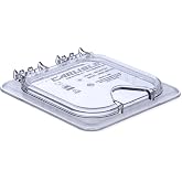 Carlisle FoodService Products StorPlus EZ Access Lid, Cover for 1/6 Size Food Pans, Single Notched, 6.88" x 6.31", 1 Count, Clear