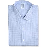 Brooks Brothers Mens Regent Regular Fit Supima Cotton Mixed Plaid Pocket Dress Shirt,