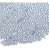 CoCud Iridescent Glass Tiny Bubble Beads, 0.4-3mm 10g No Hole Micro Mini Round Sky Blue Water Droplets Beads - Applications: for Resin Filler, Nail Art, Dollhouse Bath Tub